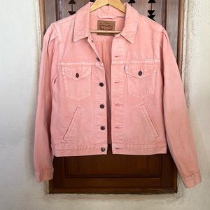 LEVI’S Original Puff Sleeve Trucker Jacket in Pink - Women’s Size Medium